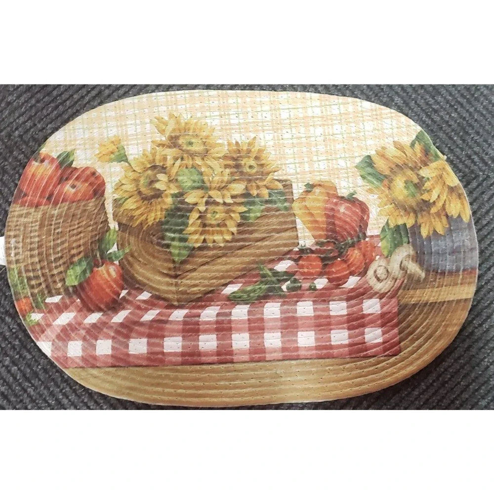 OVAL BRAIDED KITCHEN RUG RED (20